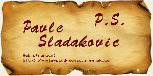 Pavle Sladaković vizit kartica
